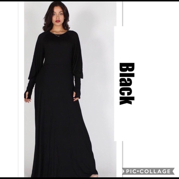 Maxi Gray or Black Dress - Picture 3 of 5